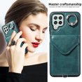 thumbnail image 4 of Allytech Galaxy A22 4G Case Wallet with Cards Holder & Detachable Shoulder Strap, Ring Holder Kickstand Vintage PU Leather Shockproof Wallet Case Cover for Samsung Galaxy A22 4G - Green, 4 of 14