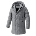 thumbnail image 6 of WXLWZYWL Women's Winter Plus Size Long Hooded Puffer Coat 2 Pockets Casual Solid Outwear with Drawstring and Zipper, 6 of 6