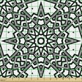 thumbnail image 2 of Antique Oriental Upholstery Fabric by the Yard, Cultural Monochrome Circle and Sharp Ornaments Combined Print, Decorative Fabric for DIY and Home Accents, Charcoal Grey and White by Ambesonne, 2 of 5