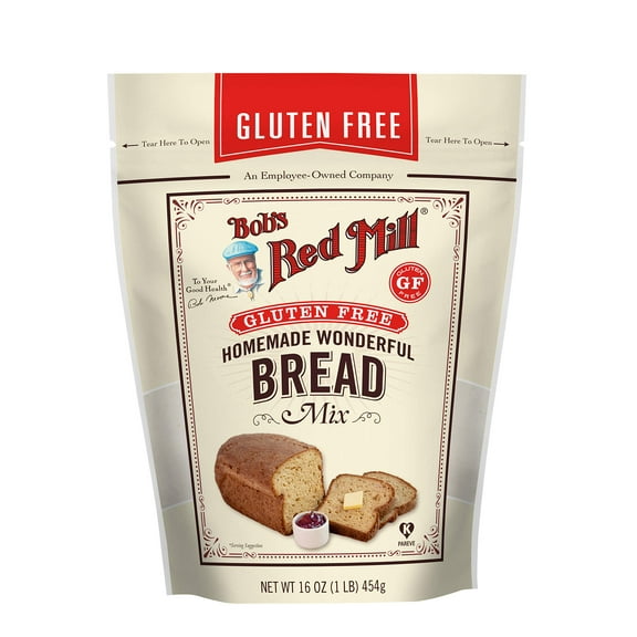 Pack of 2 - Bobs Red Mill Gluten Free Homemade Wonderful Bread Mix, 16-Ounce (Pack Of 4)