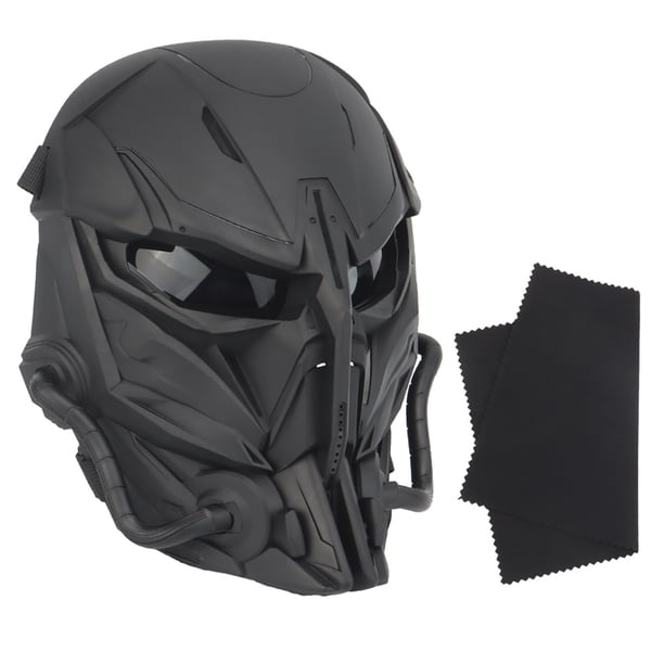 Eigraketly Máscaras de de Paintball, cubierta facial, protección para la cabeza, protección de seguridad, reducción de impacto, disfraz de pieza Negro Eigraketly OD022440-02B