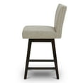 thumbnail image 5 of CHITA Swivel Faux Leather Upholstered Barstool, 26 inch, Stone Gray, 5 of 7