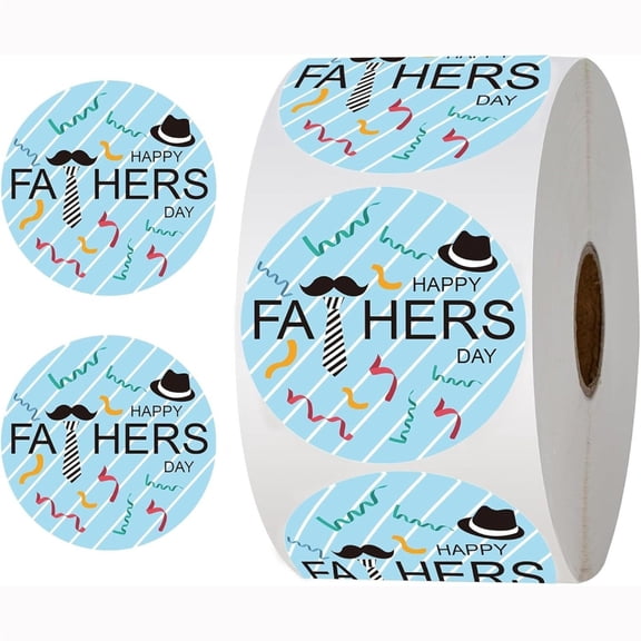 Jesscasday Happy Father's Day Sticker Adhesive Decal Father's Day Sticker Decorative Sticker for Scrapbooking Gift Cards