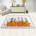 thumbnail image 2 of Dreamtimes Thanksgiving Cute Dogs Area Rug, 36"x24" Autumn Pumpkin Non-Slip Washable Indoor Door Mat, Absorbent Floor Mat for Bedroom Kitchen Entryway Bathroom, 2 of 7