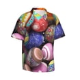 thumbnail image 2 of Kll Men'S Hawaiian Shirt Short Sleeve Button Down Beach Shirts-Easter Eggs1, 2 of 8