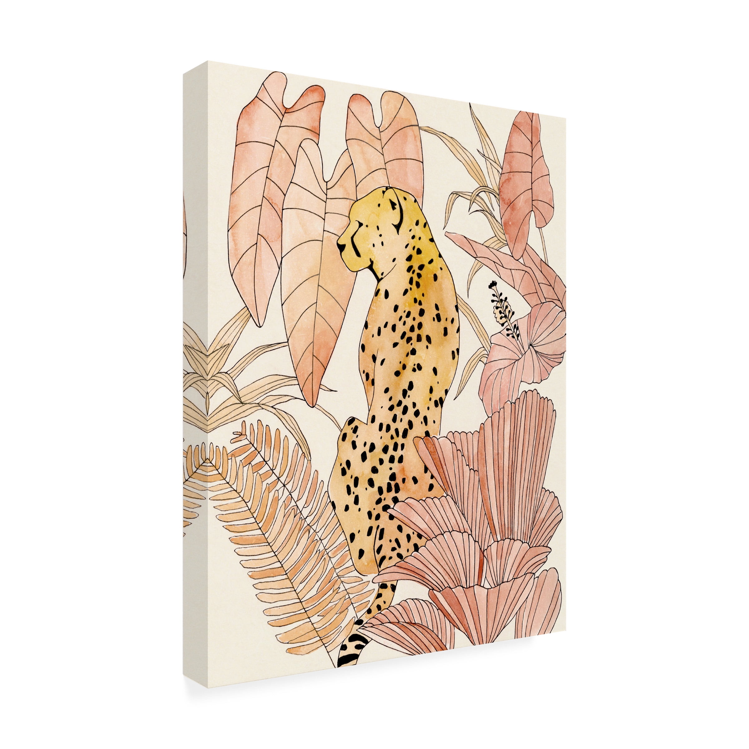 Annie Warren 'Blush Cheetah I' Canvas Art