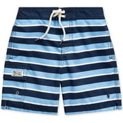 Polo Ralph Lauren BLUE Boys' Kailua Striped Swim Trunks, US 4T