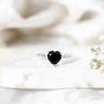 thumbnail image 4 of Rosec Jewels Black Onyx Heart Promise Ring for Women - December Birthstone Ring - AAA Quality Certified - Ready to Gift, 10K White Gold, US 10.50, 4 of 8