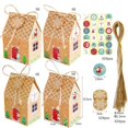 thumbnail image 1 of Caja de dulces con forma de Casa de Navidad, 24 piezas, bolsas de regalo, cajas de embalaje de dulces de galletas DIY, decoración de fiesta, colgantes de árbol de Navidad, 1 of 4