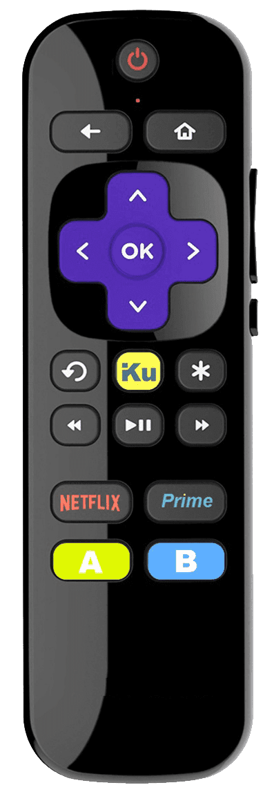 1-clicktech Universal Remote for Built-in Roku TV and Roku Express with ...