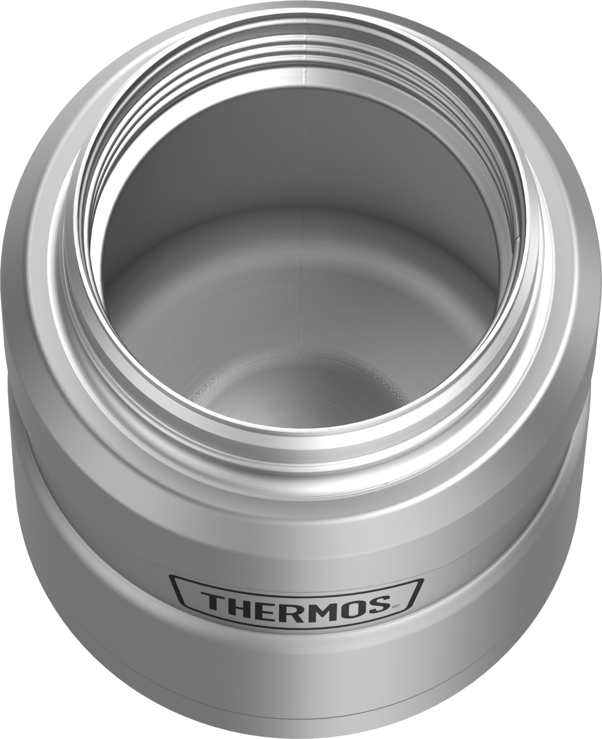 Thermos Stainless King Vacuum Insulated Food Jar with Folding Spoon, Matte Stainless, 16oz
