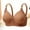 A_ Brown, variant on SMihono Wireless Everyday Bra for Women Comfort No Underwire Full Coverage Push Up Texture Bralette Adjustable Daily T-Shirt Bra Black S