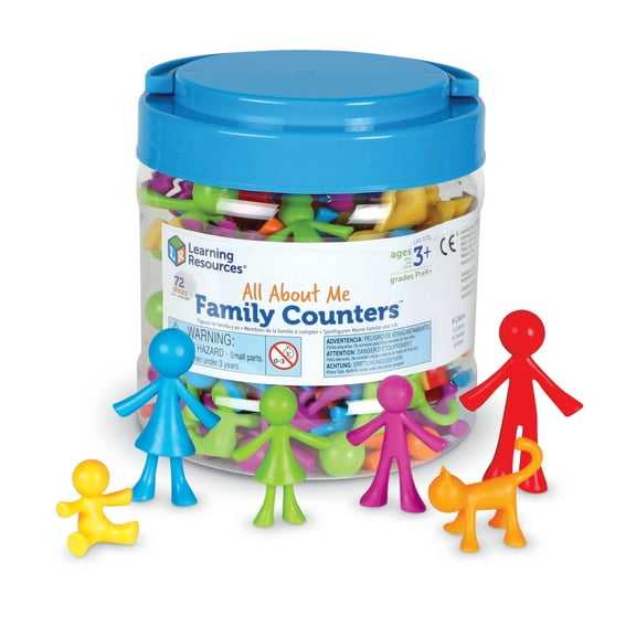 Learning Resources All About Me Family Counters Set Color Sorting, Ages 3 