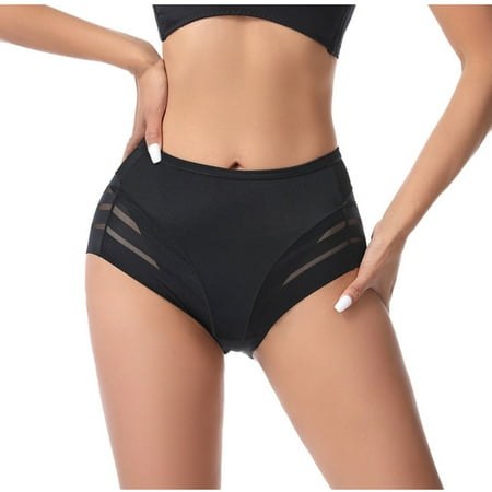 Lace Thongs for Women High Waisted No Show Panties Underpants Nylon Full Coverage Soft Stretch Briefs No Show Ladies Thong Plus Size Full Coverage Soft Stretch Shorts L