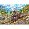 thumbnail image 1 of RoseArt - Colorluxe 500-Piece - Train Journey- Adult Interlocking Puzzle, 1 of 6