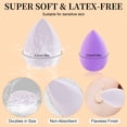 thumbnail image 4 of DUAIU 14pcs Beauty Blender Set,Mini Makeup Sponges in Bottle for Flawless Foundation （Purple), 4 of 8