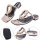thumbnail image 5 of Flip Sandalias Cuadradas Plana (oro 38), 5 of 9
