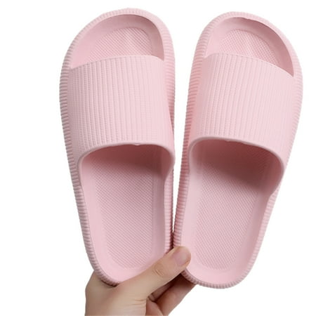 

Platform Beach Sandals Thickened Soft Sole Design For Christmas Gift Pink 34-35