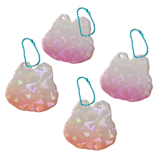 Bearachild 4 UNIDS Llavero Gradiente Brillo En Blanco Ligero Llavero Colgador Titular Accesorio Llaves Monedero Teléfono Móvil 5x4.1x1 5 Type3 NO3