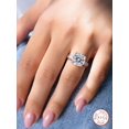 thumbnail image 4 of 1Pc 5ct Moissanite Engagement Ring Handmade Sterling Silver Rings With Gift Box For Her With Anniversary Gift Idea Valentines Gift For Wife Fine Jewelry Gift (Randomly send box colors), 4 of 5