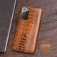 thumbnail image 1 of Funda de cuero genuino para teléfono Samsung Galaxy S22 S21 S10e Note 10 20 Ultra S8 S9 Plus, carcasa trasera de piel de avestruz de lujo qym unisex, 1 of 2