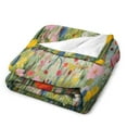 thumbnail image 3 of Watercolor Wildflowers Flannel Throw Blanket for Gifts for Women Men Girls Boys All Seasons, 3 of 8