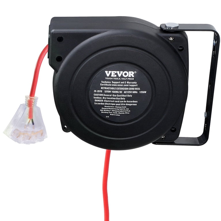 〜Mind Breaker 〜 2個セット Retractable Extension Cord Reel Power Cord Reel 30FT 16AWG/3C