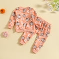 thumbnail image 6 of Halloween Pumpkin Print Long-Sleeved Hoodie Set For Baby Boys Girls, 6 of 6