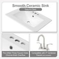 thumbnail image 4 of 24" Bathroom Vanity with Undermount Sink, Solid Wood Frame Bathroom Cabinet with 2-tier Pull-out Basket and Deep Drawer, for Bathrooms, White, 4 of 9