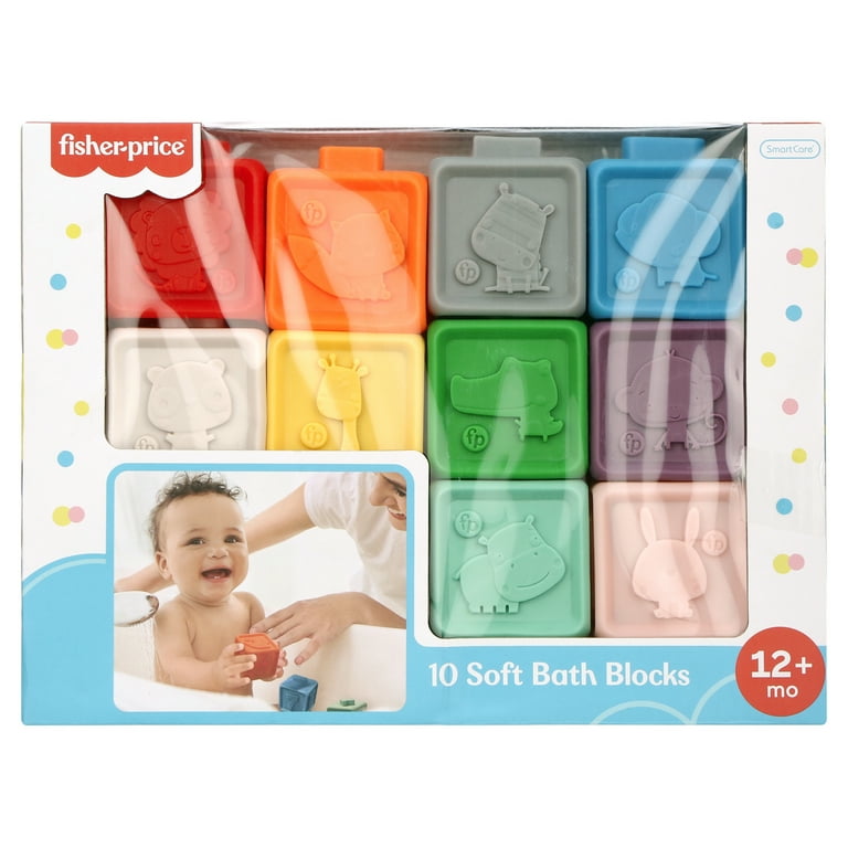 Fisher-Price 10-Piece Soft Bath Blocks Set, Bath Toys for Infants