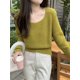 thumbnail image 5 of 2024 Vintage Harajuku Lantern Long Sleeve Women Sweater Casual Korean Autumn Winter Knitwear Soft Warm Tops Chic Femme Sweater, 5 of 5