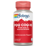 Solaray PQQ CoQ10 with NAC & Glutathione | Cardiovascular Health & Normal Cellular Energy Support | 30 CT