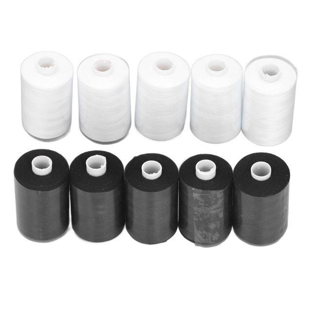 Hilo 10pcs de Costura Hilo y Negro 402 Hilo de Mácina de Costura de Ancho Portátil Duradero de Alta Resistencia