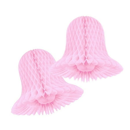 Bridal Shower Honeycomb Large Pink Bells (2ct)