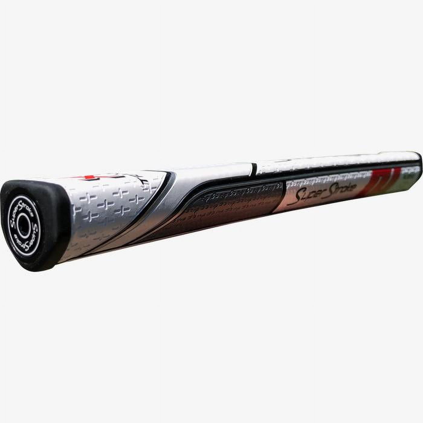 SuperStroke Traxion Flatso Golf Putter Grip, Gray/White Flatso 1.0 (070414)