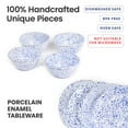 thumbnail image 7 of Hand-Painted Enamelware Set of 16 Pieces - Blue Freckles Design - Artesano Home Decor, 7 of 7