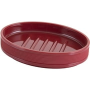 Mainstays Soft Touch Plastic Red Soap Dish, 1 Each