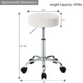 thumbnail image 3 of Duhome Elegant Lifestyle Medical Spa Adjustable Swivel Stool, White, 3 of 7