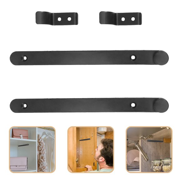 HAMPPLIES 1 Set of Cabinet Drawer Track Guide in Black Plastic for Home Improvement