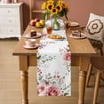 thumbnail image 2 of Pink Valentine's Day Table Runner 120 Inches Long Farmhouse Dress Scarves, Romantic Roses Spring Floral Dining Tablerunner for Coffee Table/Kitchen Island/Party Décor, 13" x 120", 2 of 8