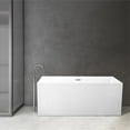 thumbnail image 3 of Pemberly Row 59" x 30" Freestanding Soaking Acrylic Bathtub in White, 3 of 15
