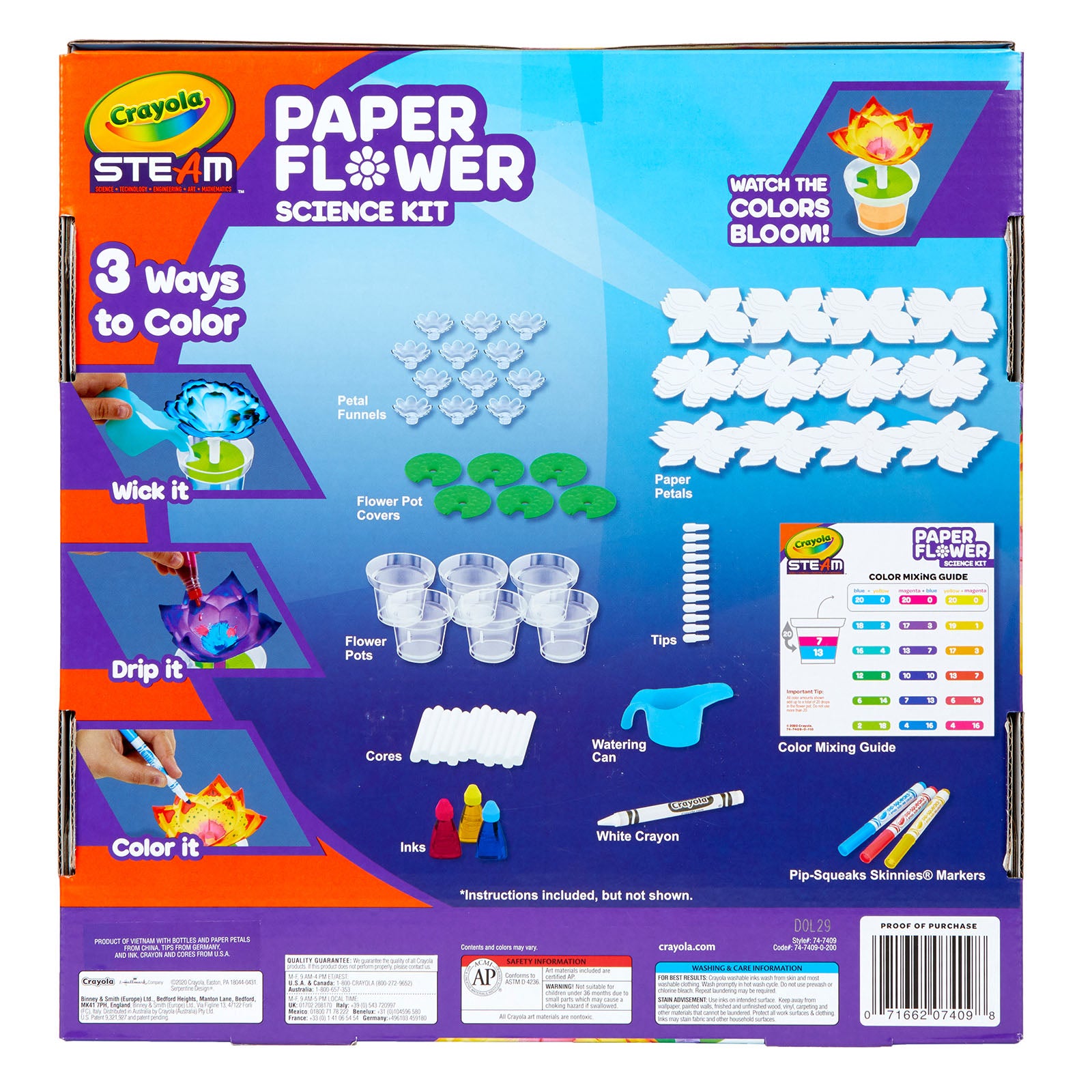 Crayola Paper Flower Science Kits for Kids, Toy Craft Kits, Holiday Toys, Beginner Unisex Child - image 4 of 6