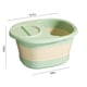 thumbnail image 3 of Cubo plegable para pediluvio con puntos de masaje y tapa - Bañera de hidromasaje portátil para uso doméstico | Capacidad de 15 l | 40 x 30 x 22 cm | Naranja, verde, azul y gris | Incluye, 3 of 7