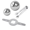 thumbnail image 1 of 2025 4-Piece Set of Espresso Aroma Preserving Fast Cooling Ice Balls for Italian Ice, 1 of 5