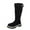 Black, variant on Dasayo Womens Boots Slouch Mid-Calf Wide Calf Black Motorcycle Buckle Chunky Low Heel Boots Women Shoes 36