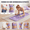 Purple, variant on Foldable Pilates Reformer Board 4-in-1 Home Workout Sliding Exercise Platform