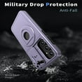 thumbnail image 2 of SaniMore Case for Samsung Galaxy S24, Kickstand Holder, Magnetic Car Mount, Function Slim Fit Protection Shockproof Anti-fall Magnetic Heavy Duty Protective Cover for Galaxy S24, Purple, 2 of 6