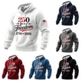 thumbnail image 3 of America 250th Anniversary Mens America 250 Flag Printed Sweatshirts 250 Years of Fourth of July Hoodie, 3 of 3