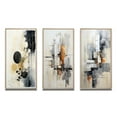 thumbnail image 2 of Designart " Fusion I" Abstract Collages Framed Wall Art Set Of 3 - Black Collages Frame Gallery Wall Set For Home Decor, 2 of 7
