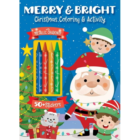 Color & Activity with Crayons Merry & Bright! Christmas Coloring, (Paperback)